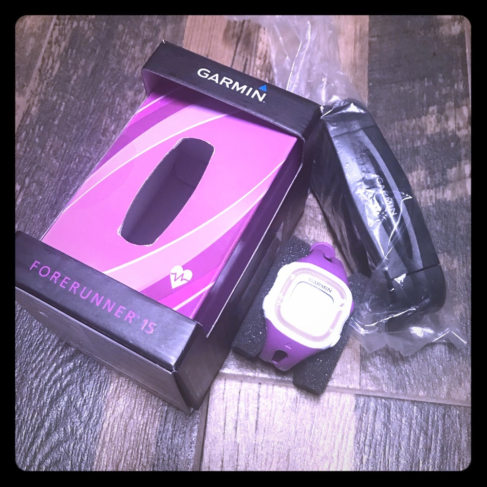 Garmin forerunner watch with heart rate band